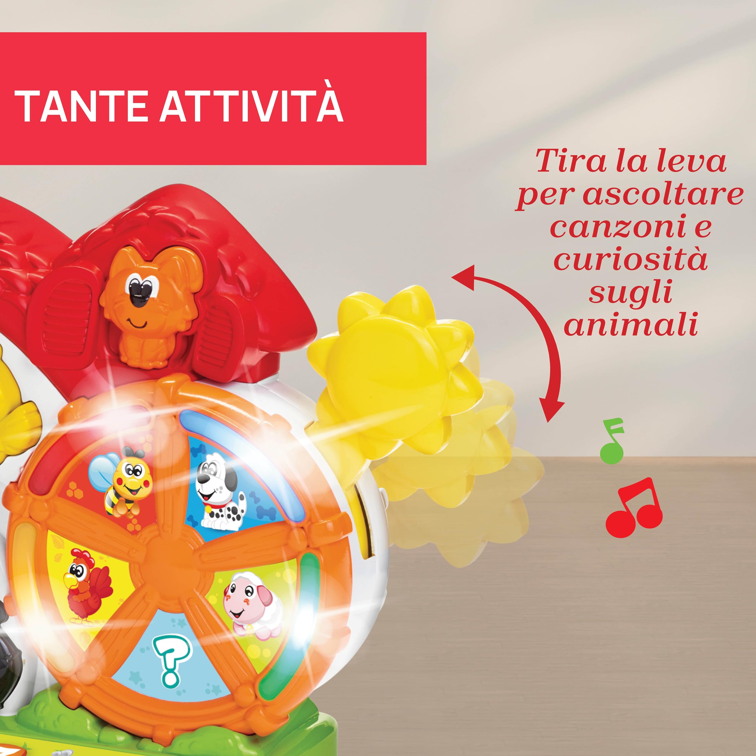Chicco Fattoria Parlante Bilingue Italiano/Inglese, Fattoria con Animali per Bambini con Luci e Suoni, 3 modalità di Gioco, Gioco Educativo Elettronico - Giochi Bambini 1-4 Anni
