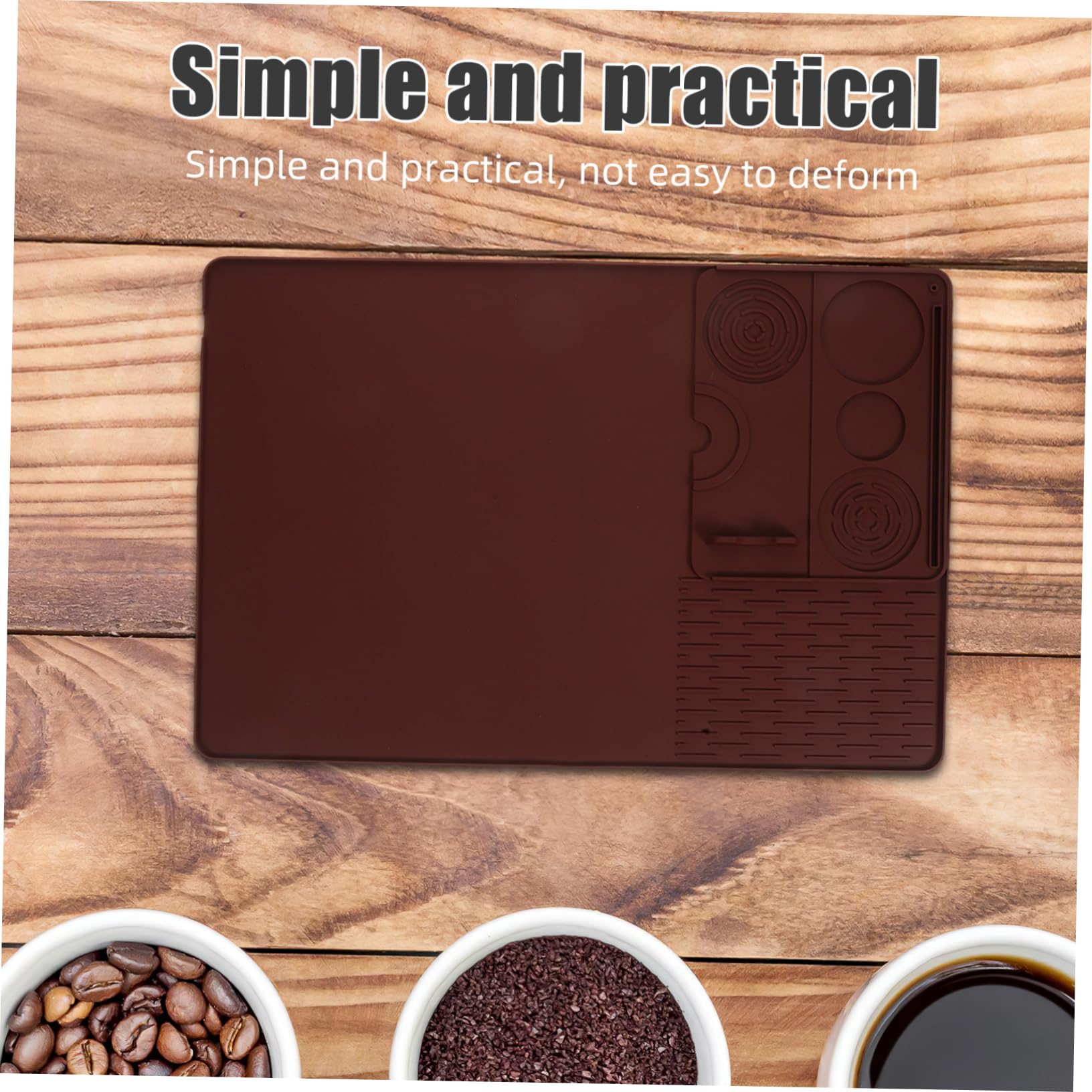 Zerodeko Silikonmatte für Kaffeemaschine und Rutschfest Schutzmatte für Arbeitsplatten Abtropfmatte für Espressomaschinen und Kaffeezubehör