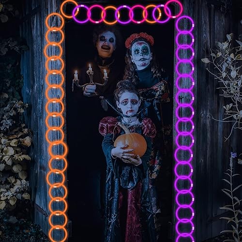 Vista 31 de 150 varillas azules brillantes con conectores a granel de 8 pulgadas, pulseras y collares que brillan en la oscuridad, suministros de fiesta de neón