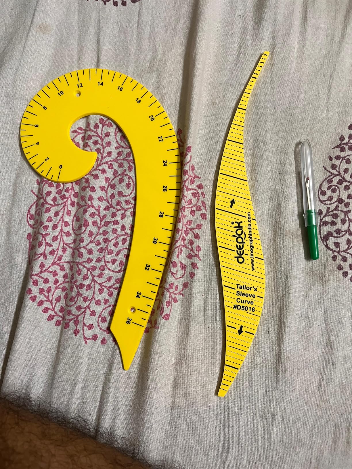 Ripper Ruler Tip n Top French Curve Scale and Sleeve Ruler with Seam Ripper Set ...