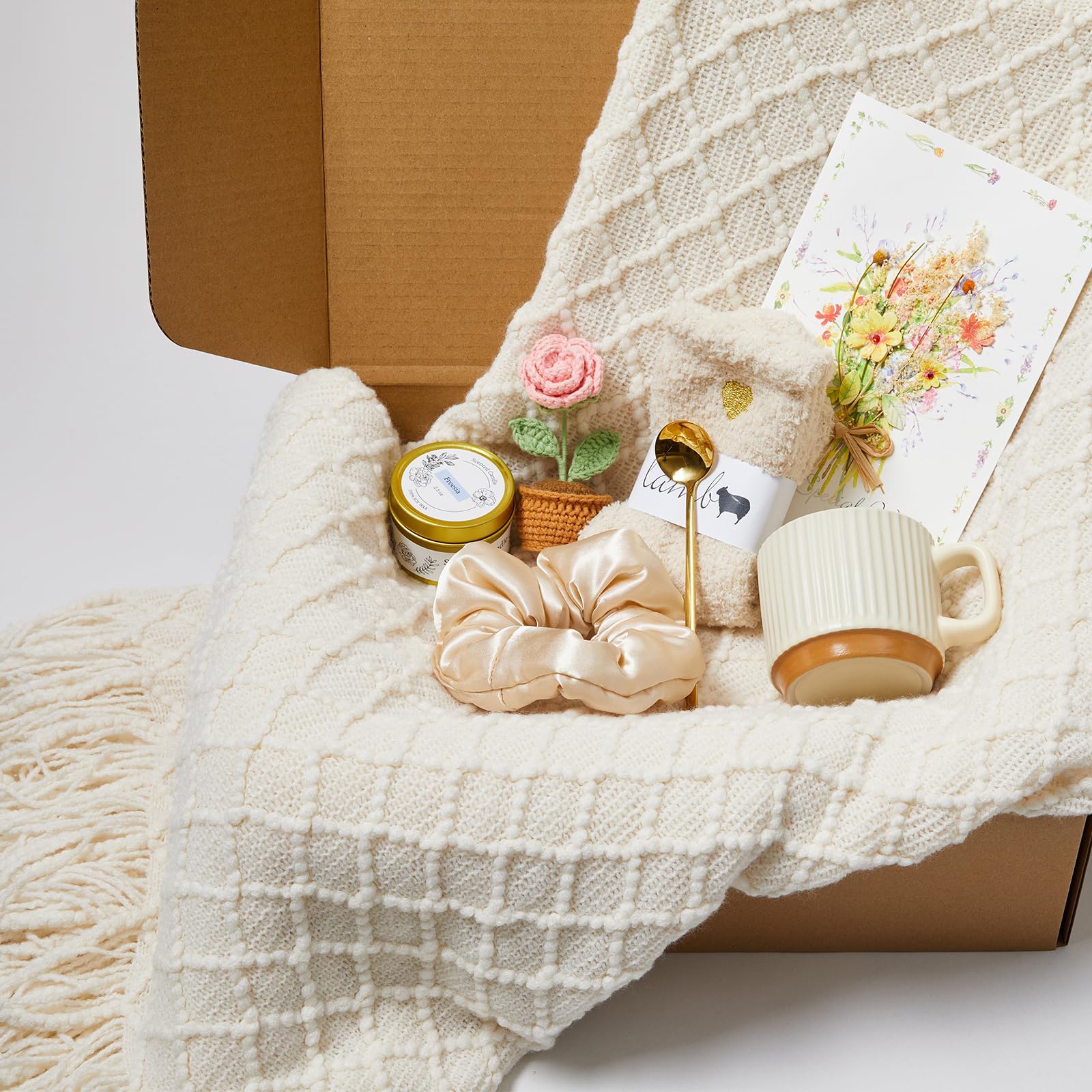 Cesta de regalo de cumpleaños para mujeres, cestas de regalo, paquete de cuidado para mujeres, cesta de regalo Grt Well Soon, cesta de regalo de cumpleaños para el día de la madre, cesta de regalo de
