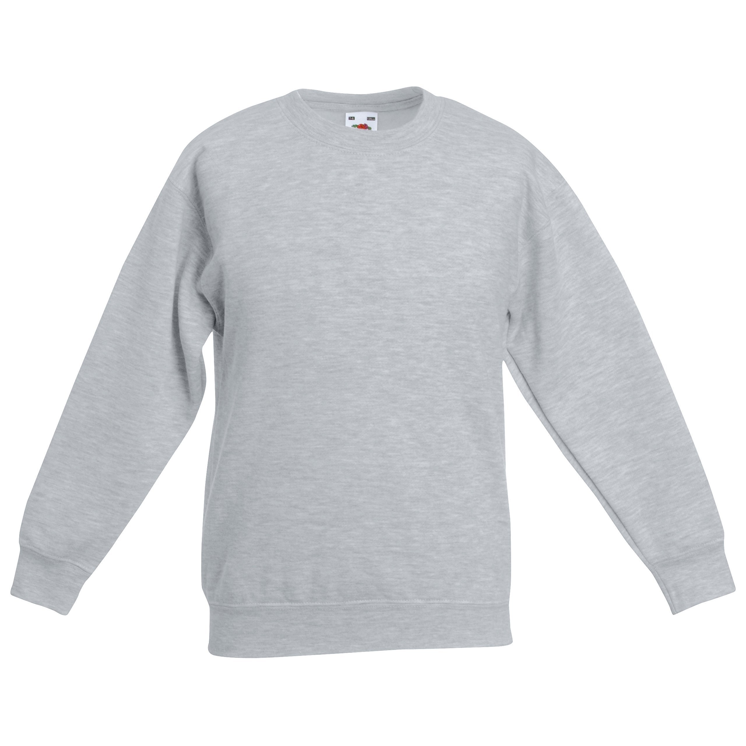 FRUIT OF THE LOOM Kids Classic Set-in Sweatshirt Jumper SS201 (12/13 Years, Heather Grey)