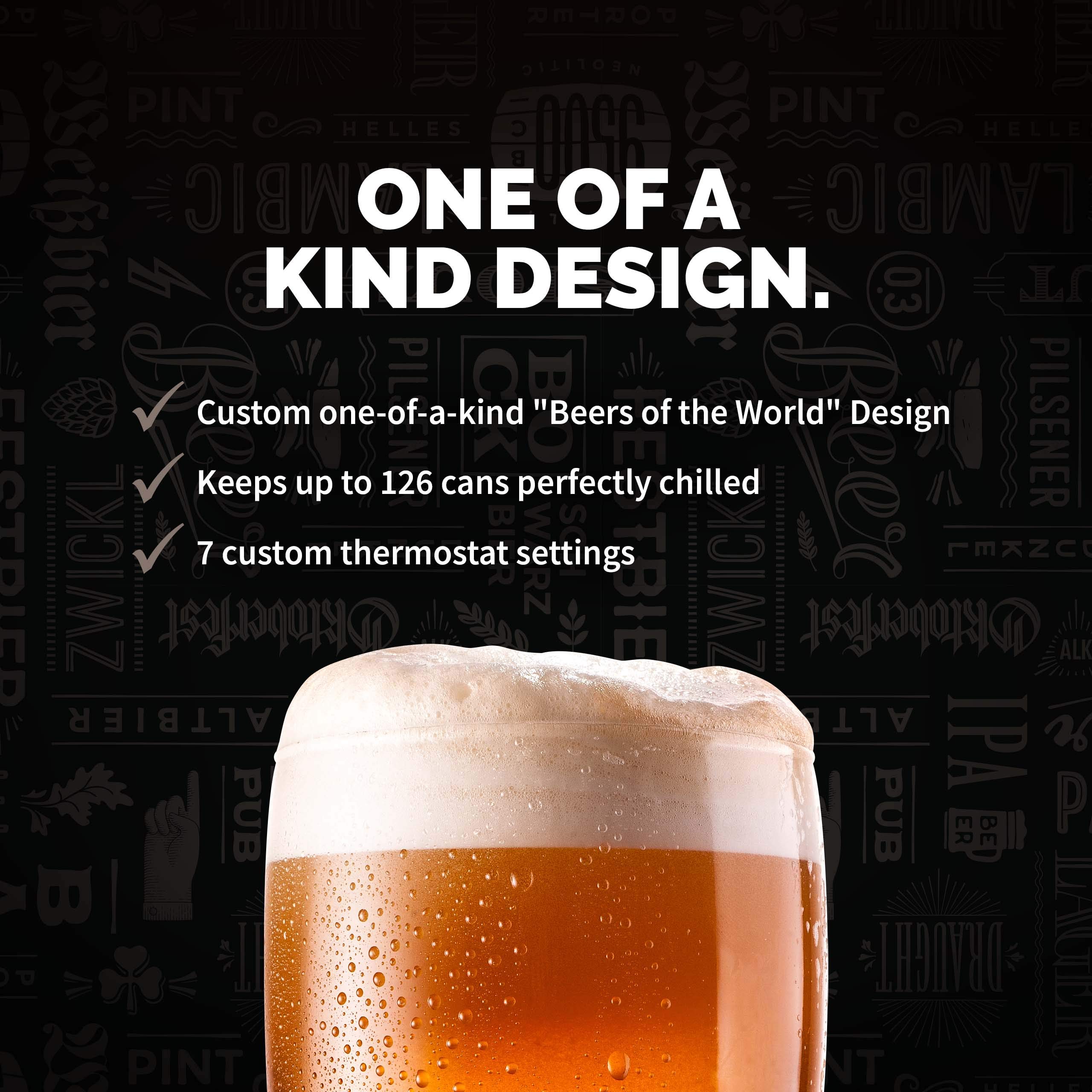 NewAir Limited Edition Beverage Refrigerator and Cooler “Beers of the