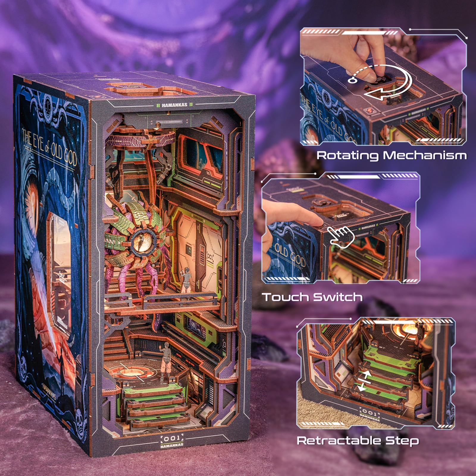 Snapklik.com : Cutefun Book Nook Kit, 3D Wooden Puzzle DIY Miniature ...
