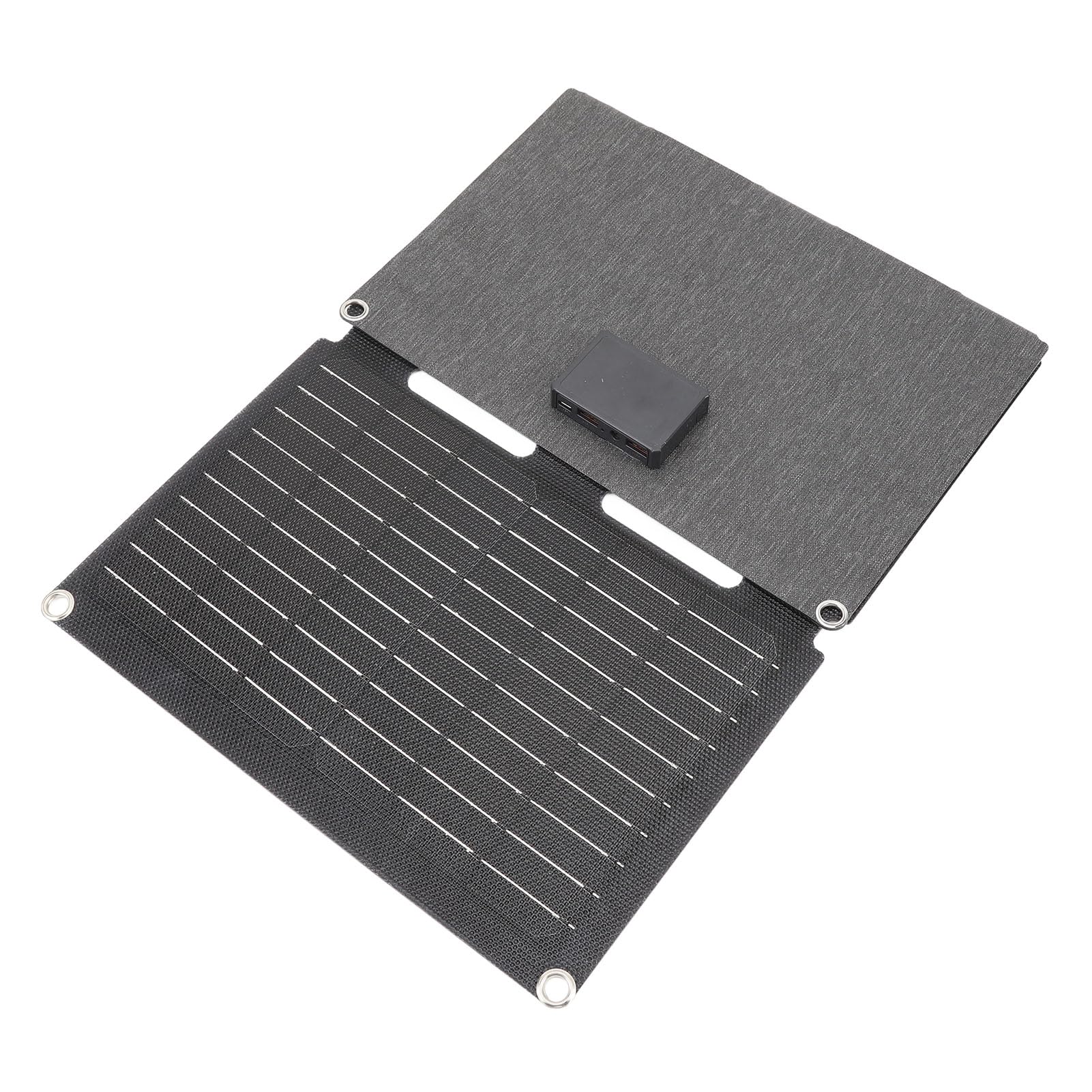 Kit Caricabatterie Portatile Pannello Solare Pieghevole 60W Dual USB per Campeggio Monocristallino Impermeabile