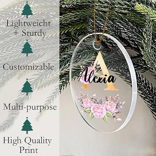 Miniatura 4 de Adornos de Navidad personalizados con imagen y texto para Navidad 2023, regalo de decoración de árbol de Navidad acrílico personalizado para niños,