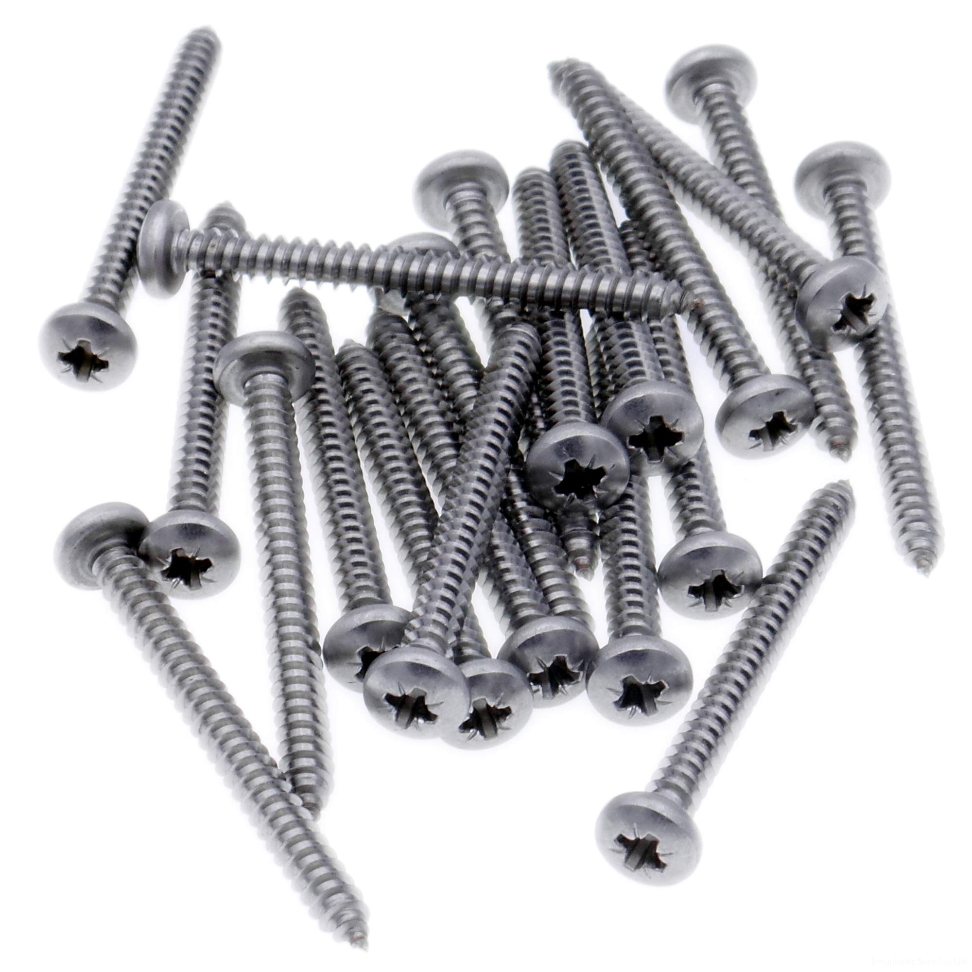 Singularity Supplies No.6 X 0.625 (3.5Mm X 16Mm) Pozi Pan Self-Tapping Screw - Stainless Steel (A2) (Pack Of 20)