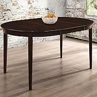 Vista 1 de Mesa de comedor ovalada con extensión de hojas