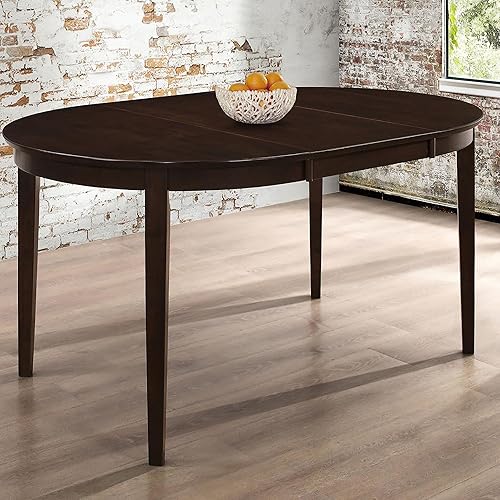 Mesa de comedor ovalada con extensión de hojas