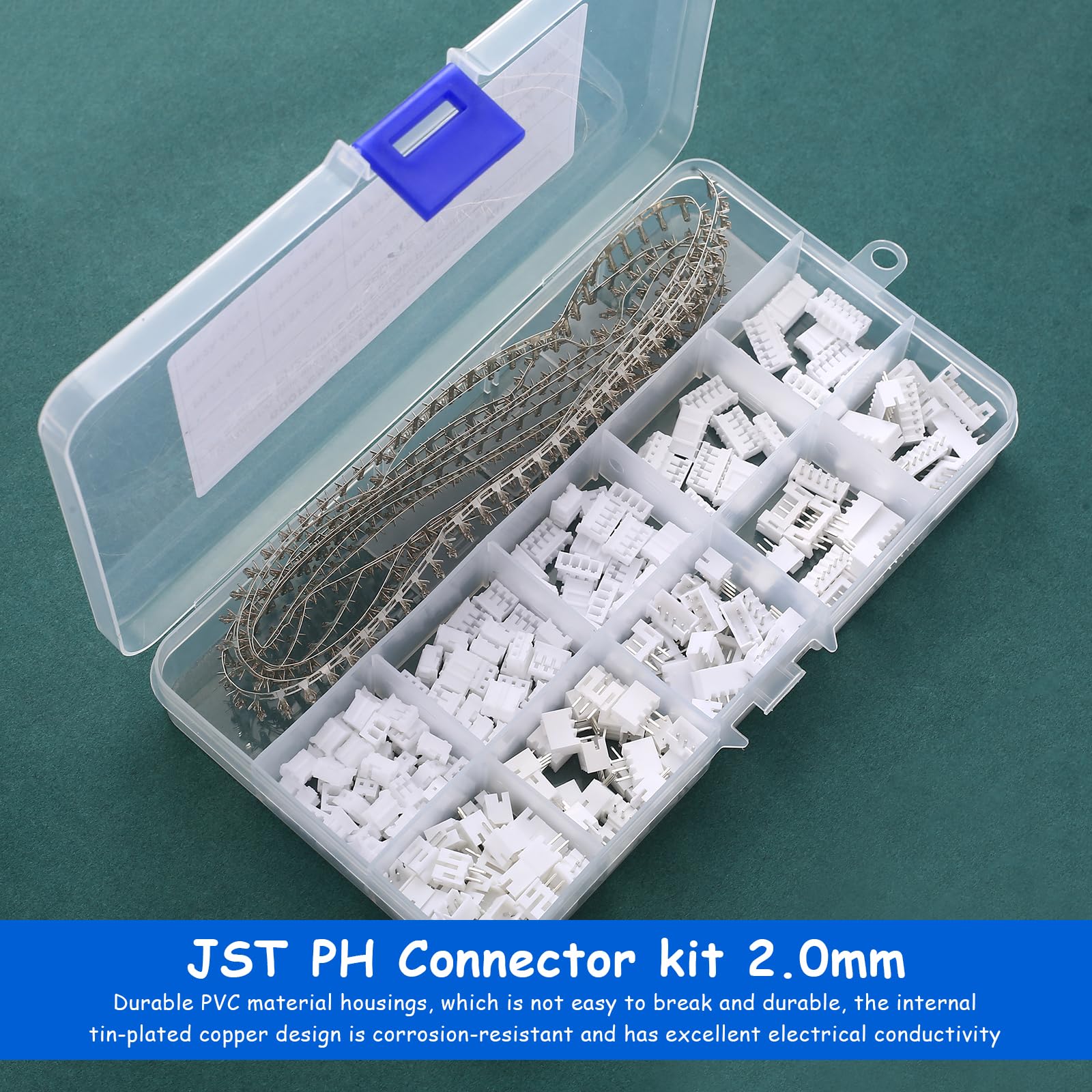 600 PcsJST Connectors, 2.0mm JST XH Connectors Kit, 2/3 / 4/5 / 6 Pin Housing Connector Adapter Plugs - Image 4
