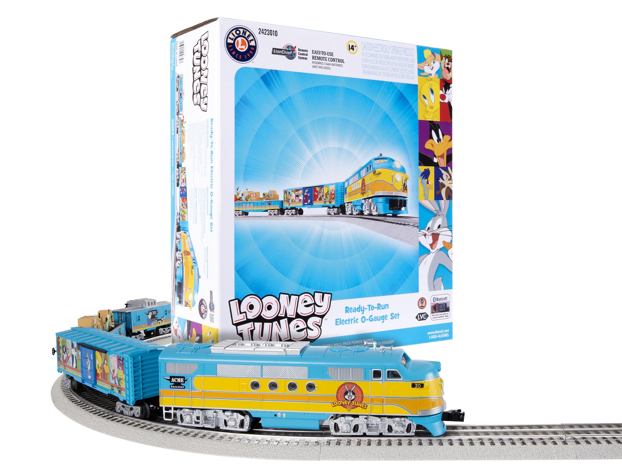 Lionel Looney Tunes Freight LionChief 5.0 - Treno elettrico O Gauge con Bluetooth e telecomando