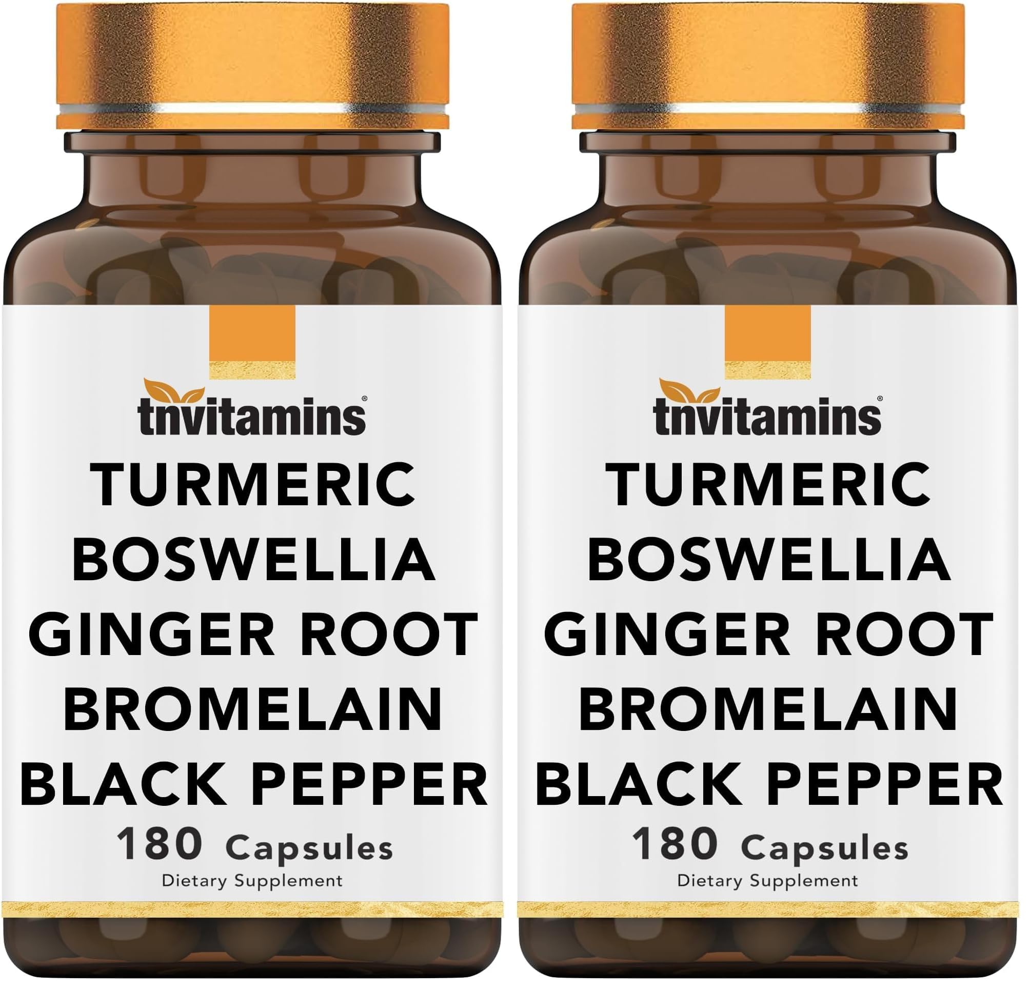 Turmeric & Boswellia Complex (180 Capsules) with Ginger Root, Bromelain, & Black Pepper Extract | Joint-Ease Formula: Powerful Joint Support Supplement* | Produced in the USA — Amazon image 8