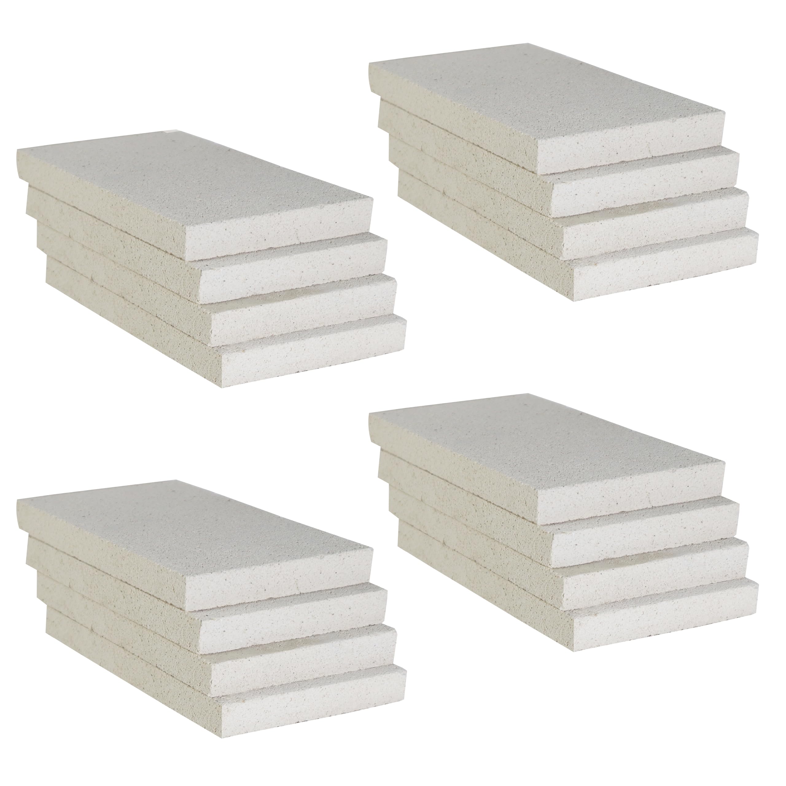 Pack of 16 Insulating Fire Bricks - 0.75" x 4.5" x 9" - Soft Fire Brick - 2500F Rated - Fire Bricks for Fireplace, Oven, Stove, Forge, Kiln, Furnace, Clay Pottery Firing, Jewelry Soldering