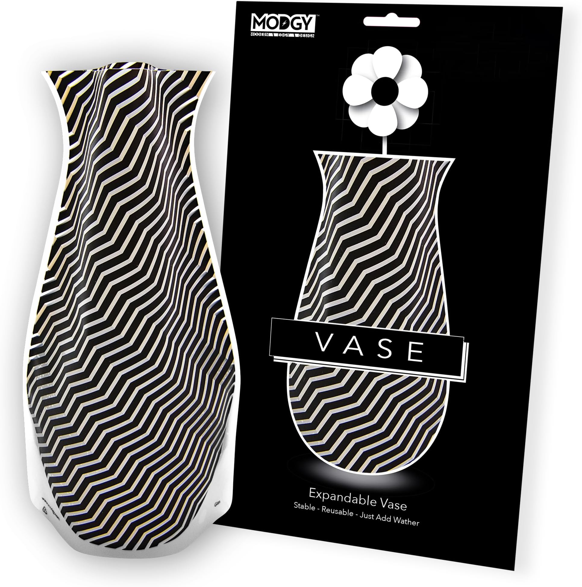 MODGY Expandable Vase - Durable, Safe, NOT Glass, Great for Parties, Pools, Patios, Weddings and Celebrations of All Kinds (Giza)