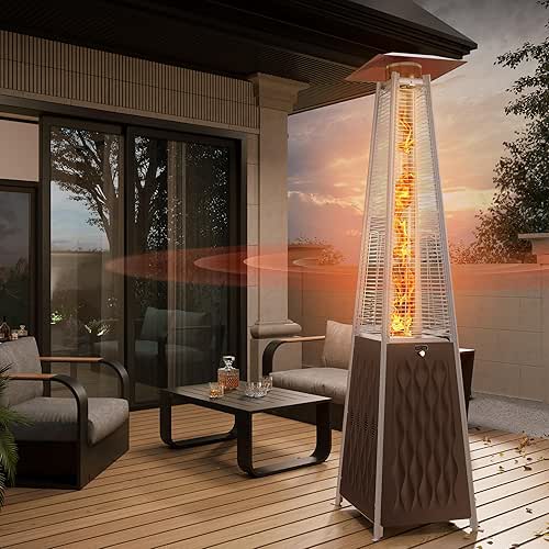 EAST OAK Pyramid Patio Heater, 48,000 BTU Outdoor Patio Heater,