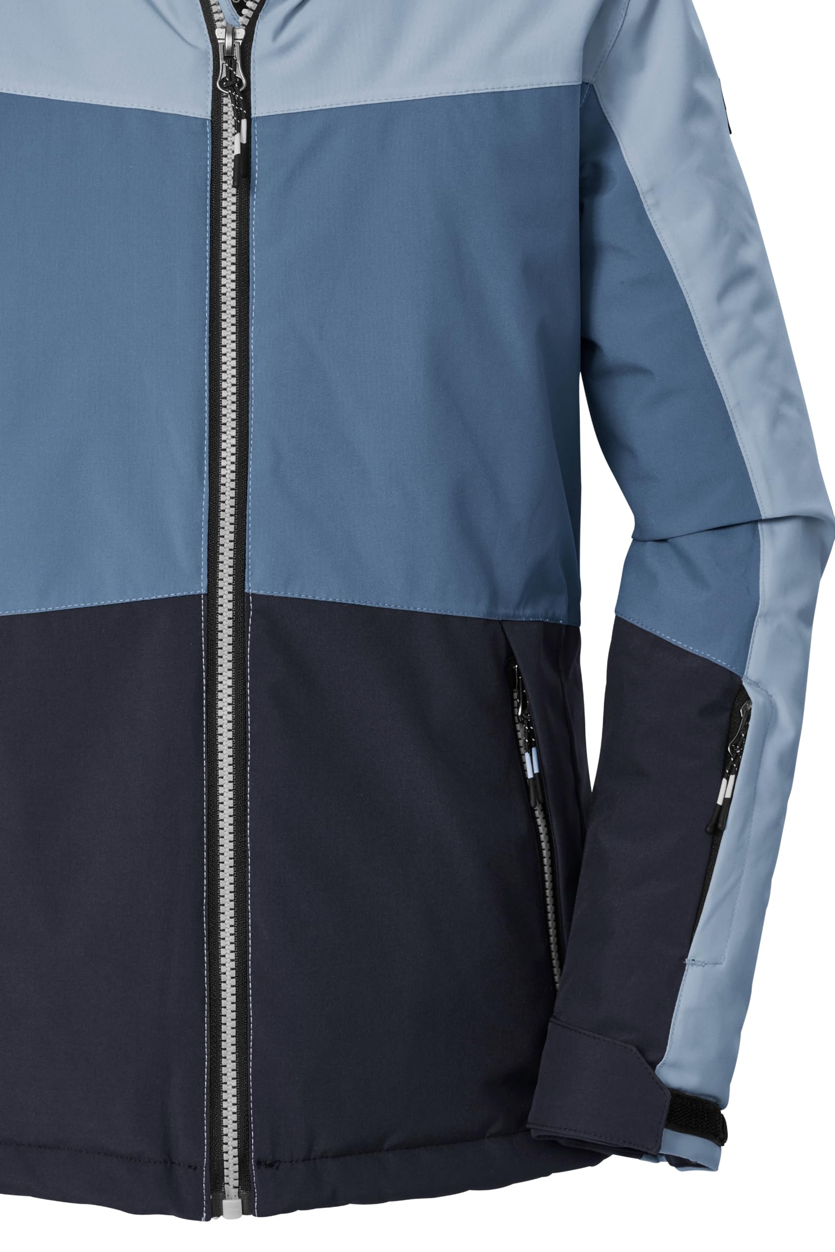 killtec KSW 198 GRLS SKI JCKT 44796-000 - Giacca da sci funzionale da ragazza, con cappuccio e gonna antineve, in denim chiaro, taglia 176