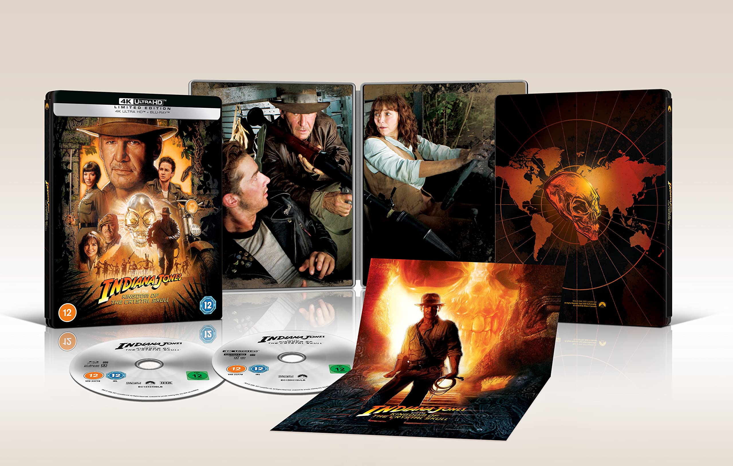 Indiana Jones and The Kingdom of The Crystal Skull - 4K & Blu-ray Steelbook