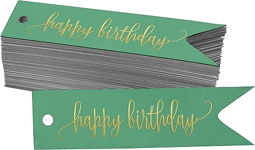 Miniatura 87 de Etiquetas de papel para colgar con texto en inglés «Happy Birthday», 100 unidades Azul,Aqua Blue,Negro -,azul, cerceta (Dark Teal Blue),Rosa