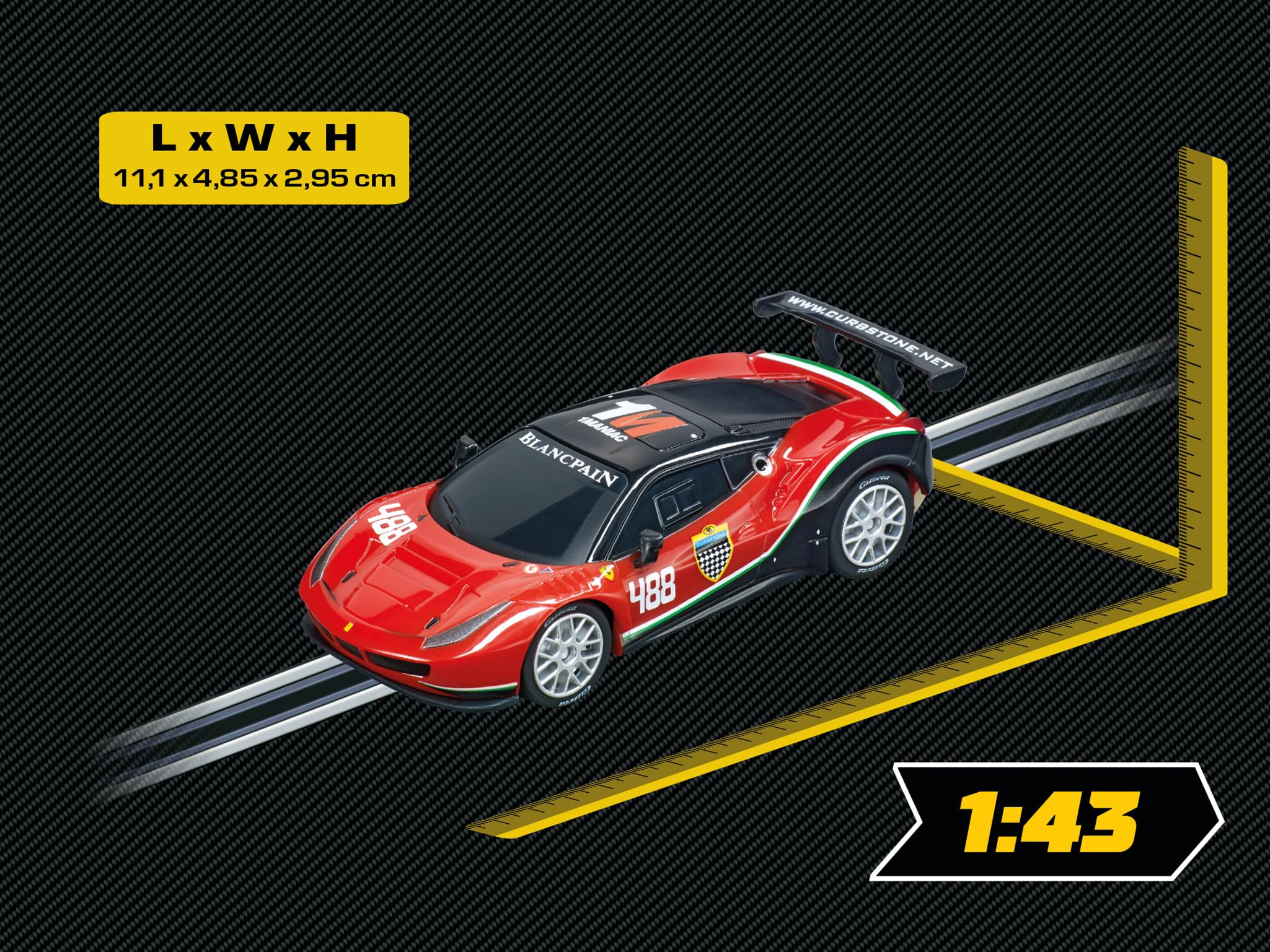 Carrera GO!!! Ferrari 488 GT3 AF Corse No.488 I Rennbahnen und