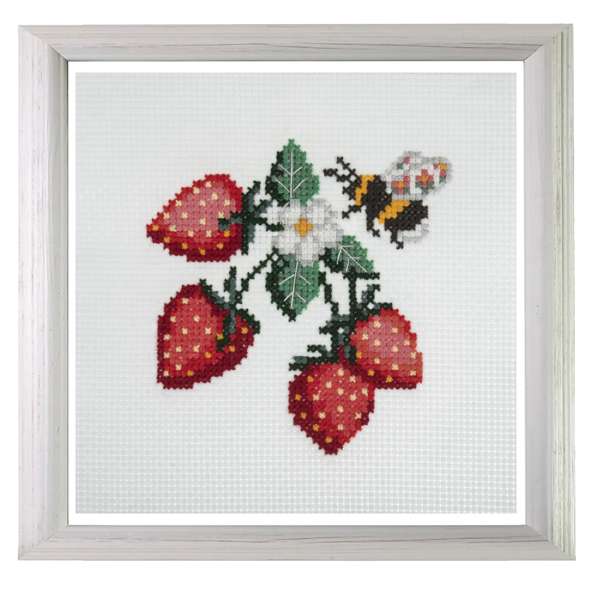 Trimits Mini Counted Cross Stitch Kits, 13 x 13cm (5 x 5in), Strawberries