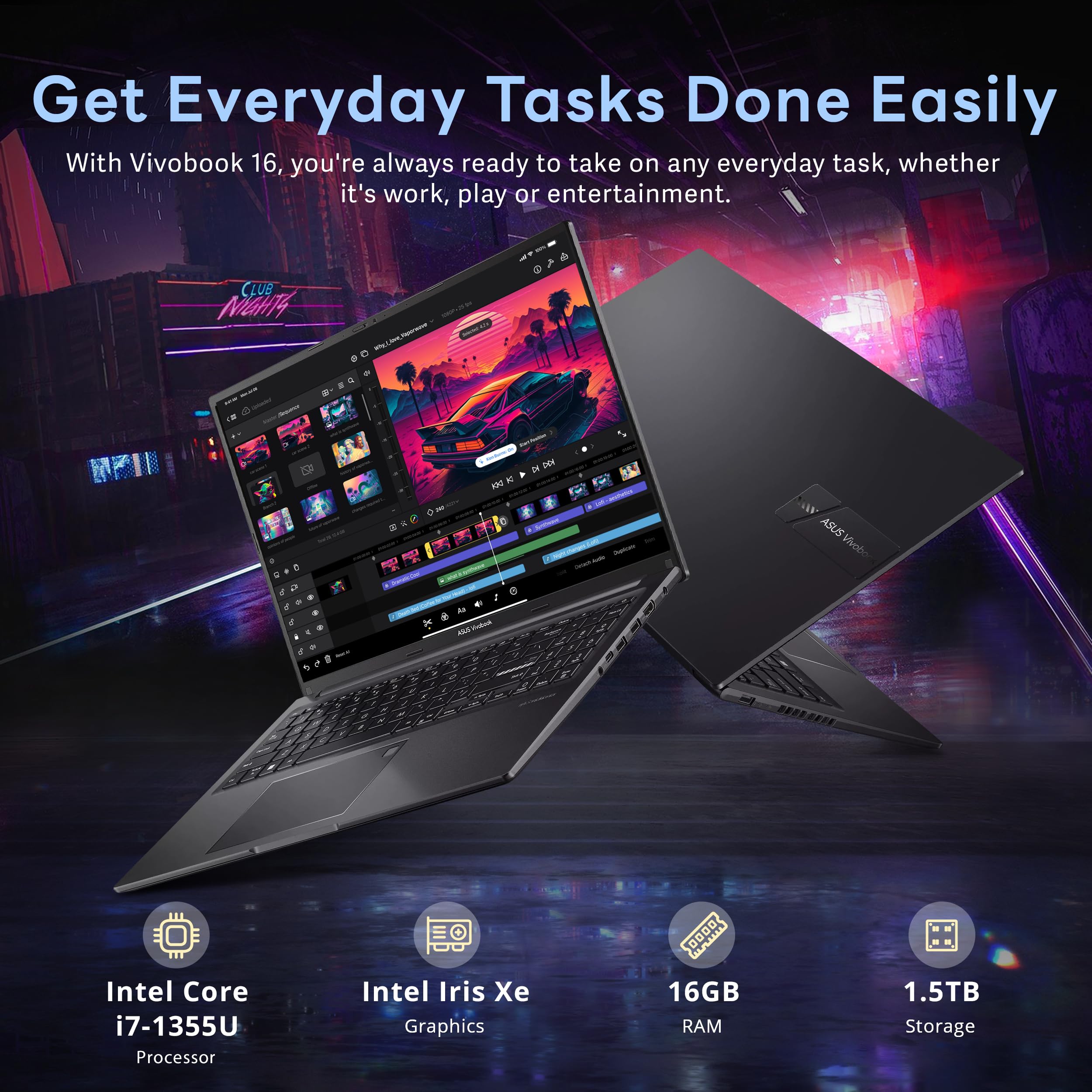 Amazon.co.jp: ASUS Vivobook 16インチ WUXGA ノートパソコン Intel