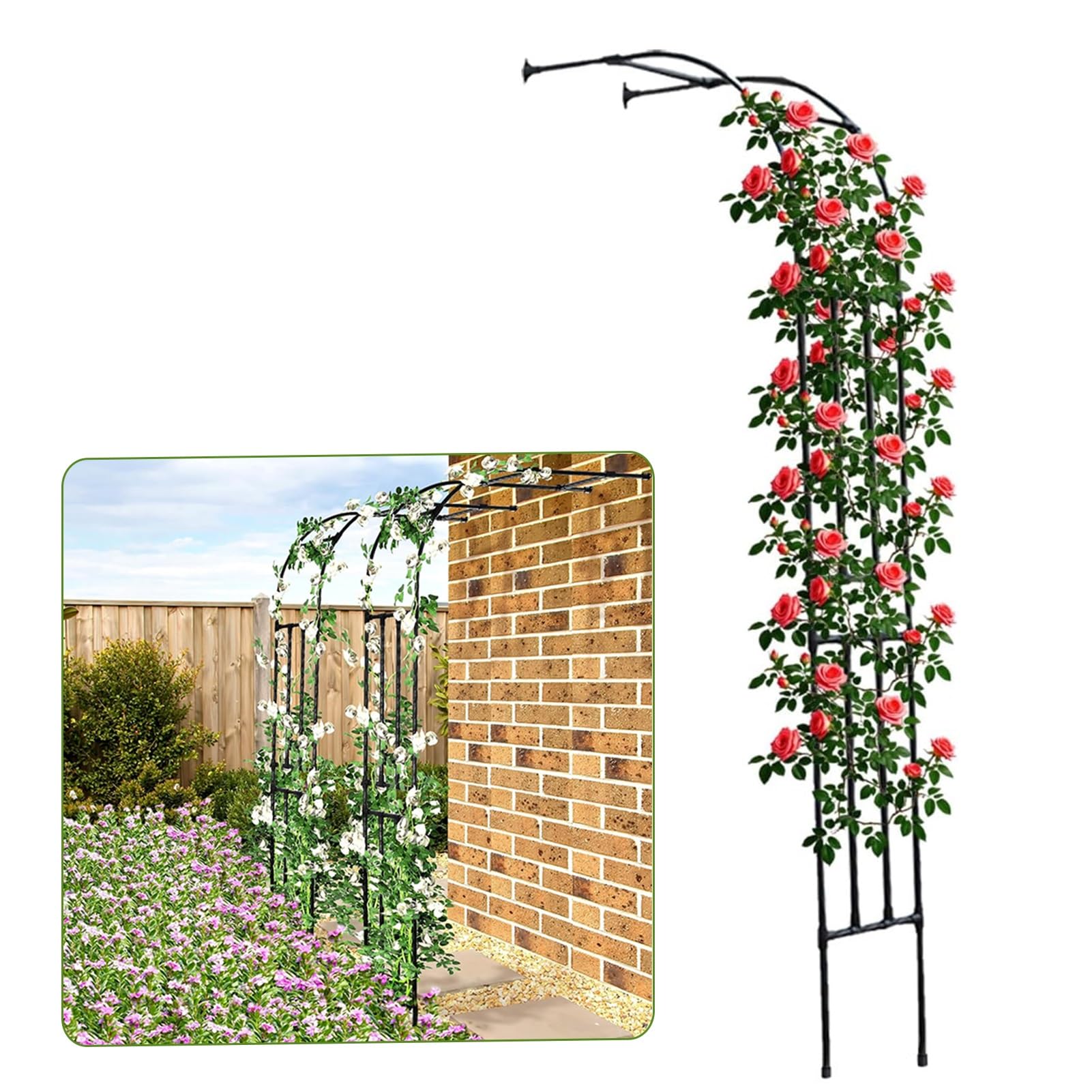 Arche de jardin en métal pour allées et décoration de fêtes