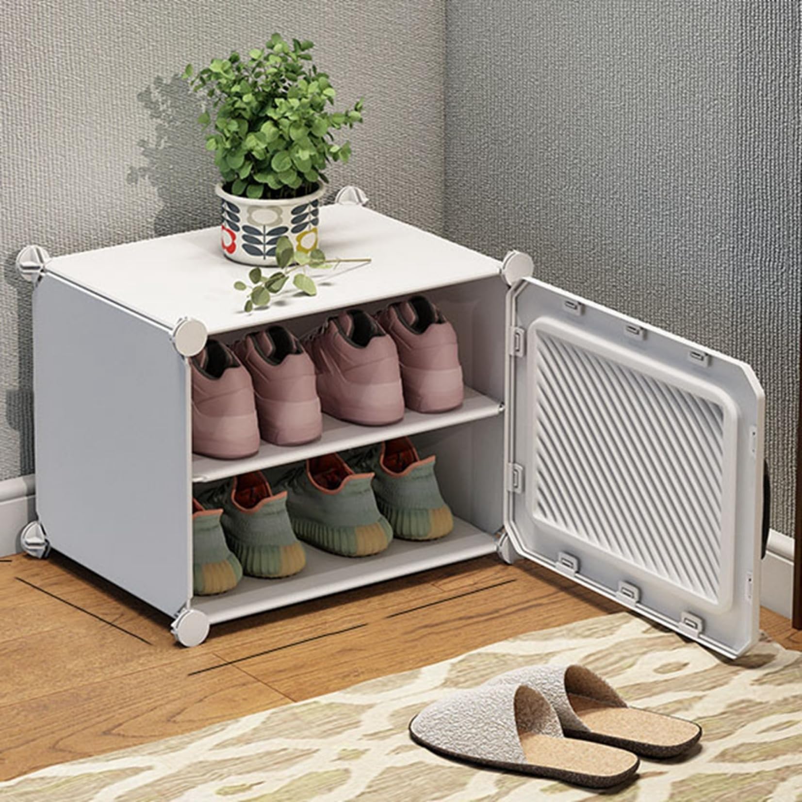 Amazon.co.jp: シューズボックス シューズラック 靴箱 下駄箱 組み立て