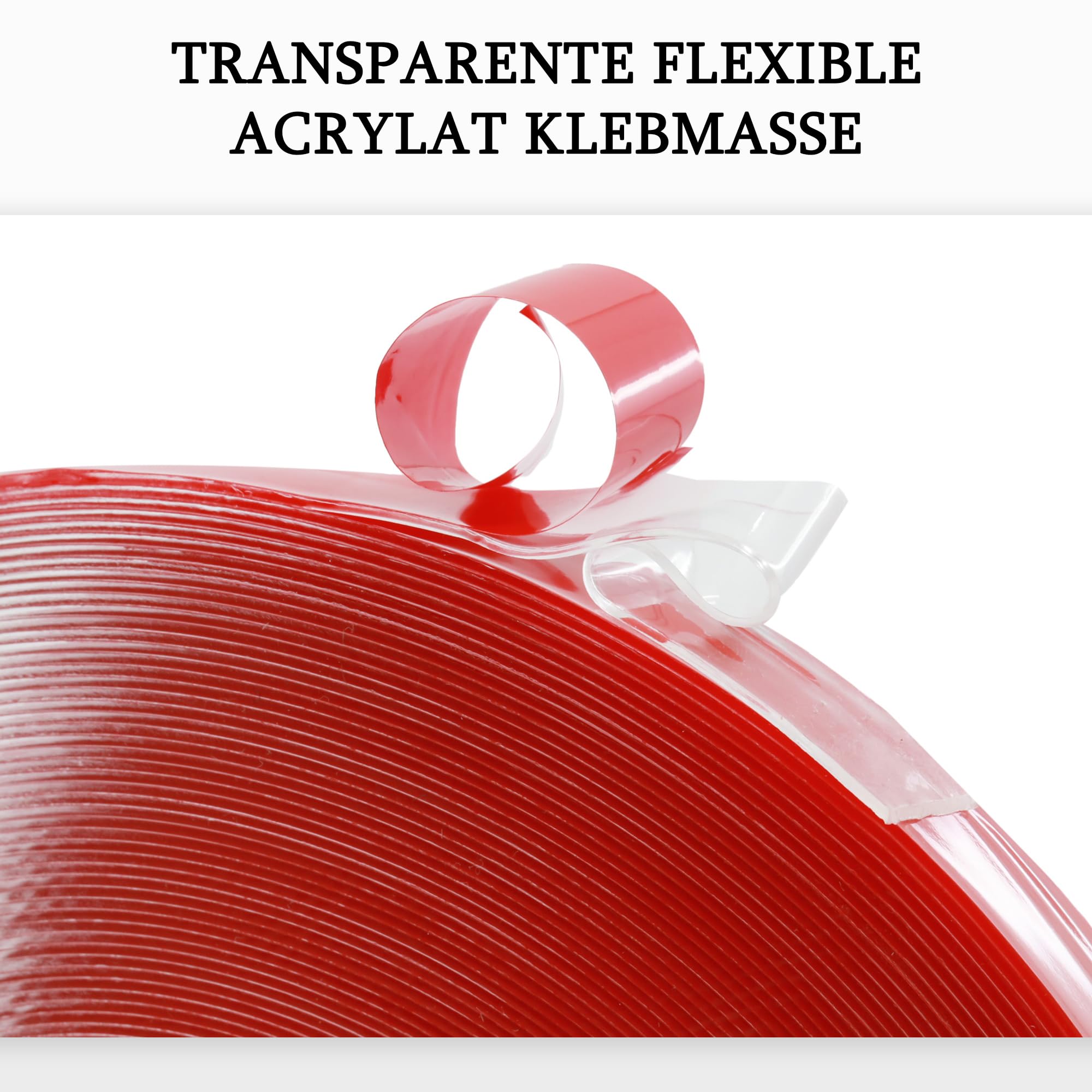 Montageklebeband doppelseitig transparent | Rückstandsfrei entfernbar | Doppelseitiges Klebeband extra stark | 1mm dick in Profi Qualität (12mm x 33m)