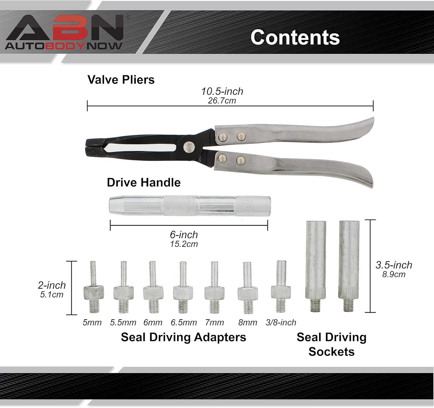 11Piece Valve Stem Seal Tool Kit with Case Kuwait Ubuy