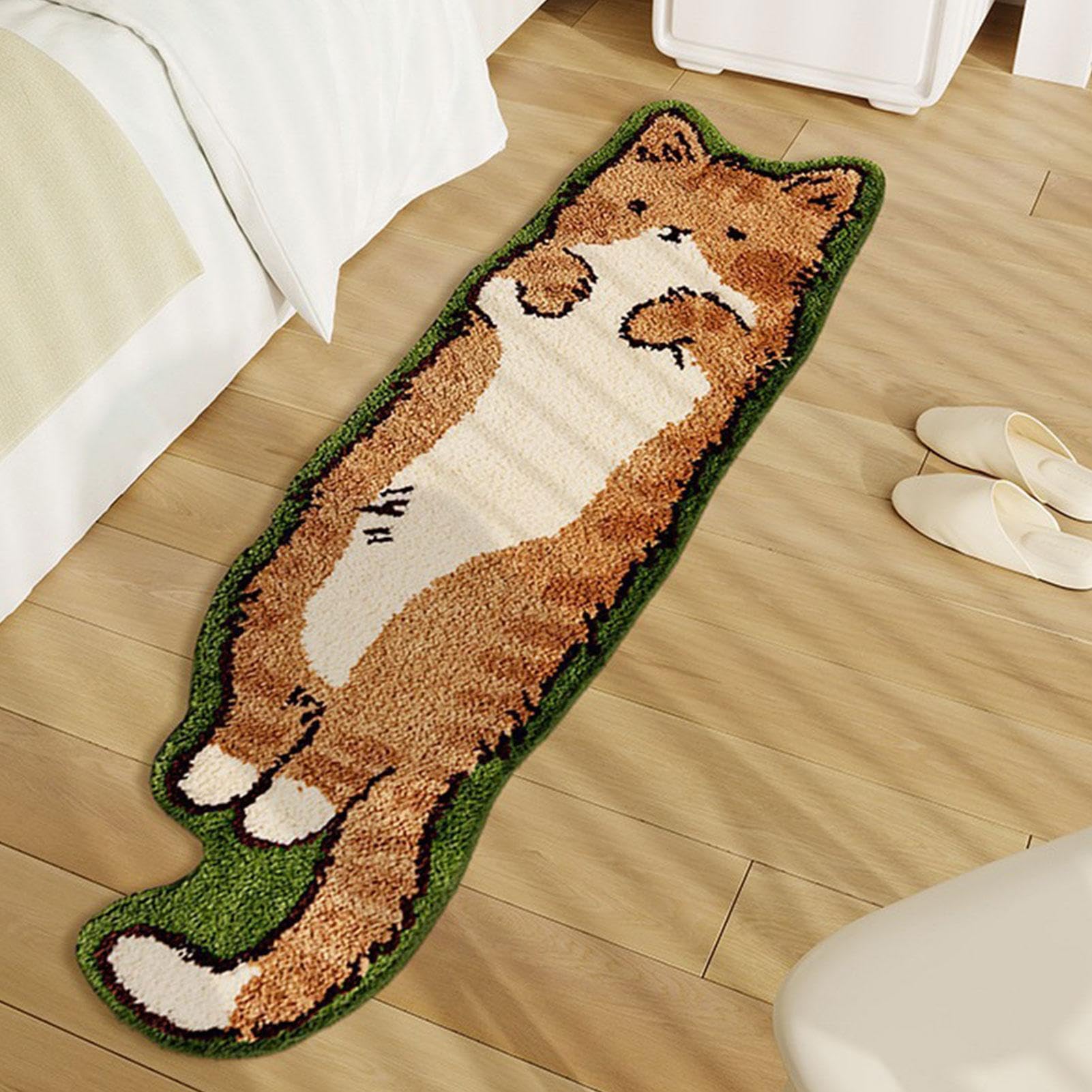 猫　ラグ Amazon | 猫型ラグ | 猫のシルエットラグ | キティ輪郭カーペット