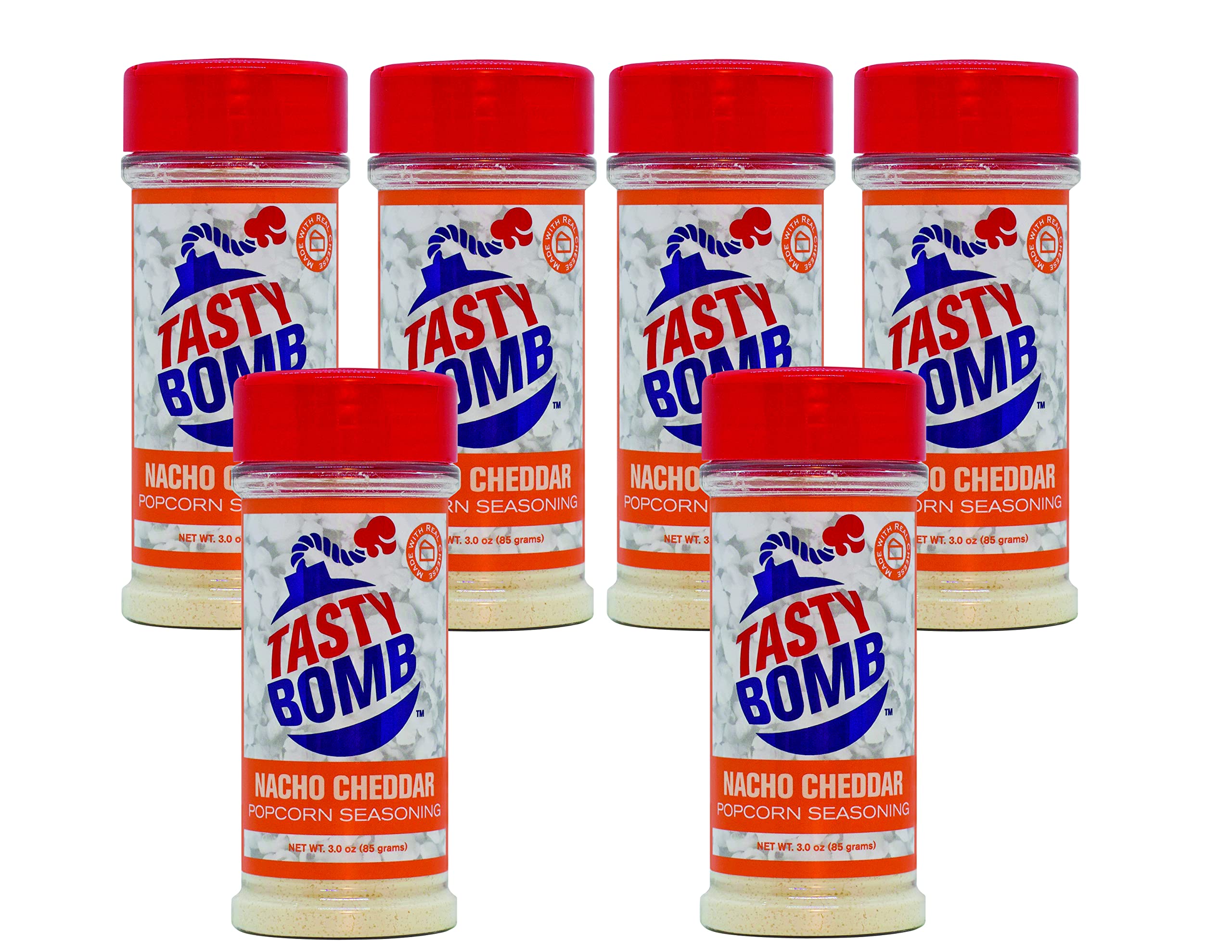 Buy Tasty Bomb Popcorn Seasoning 6 Pack, Nacho Cheddar, Keto Friendly