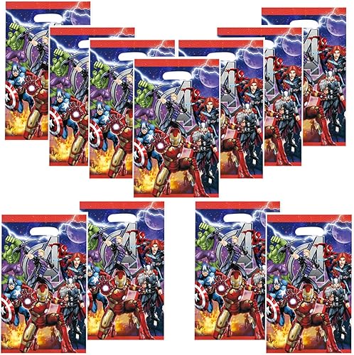 Paquete de 30 bolsas de regalo de héroe, bolsa de fiesta, especialmente para suministros de fiesta temática de héroes