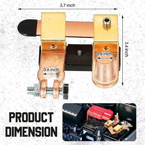 Miniatura 5 de Paquete de 2 interruptores de desconexión de batería de poste lateral interruptor de desconexión de batería de 12 V24 V 250750 amperios interruptor