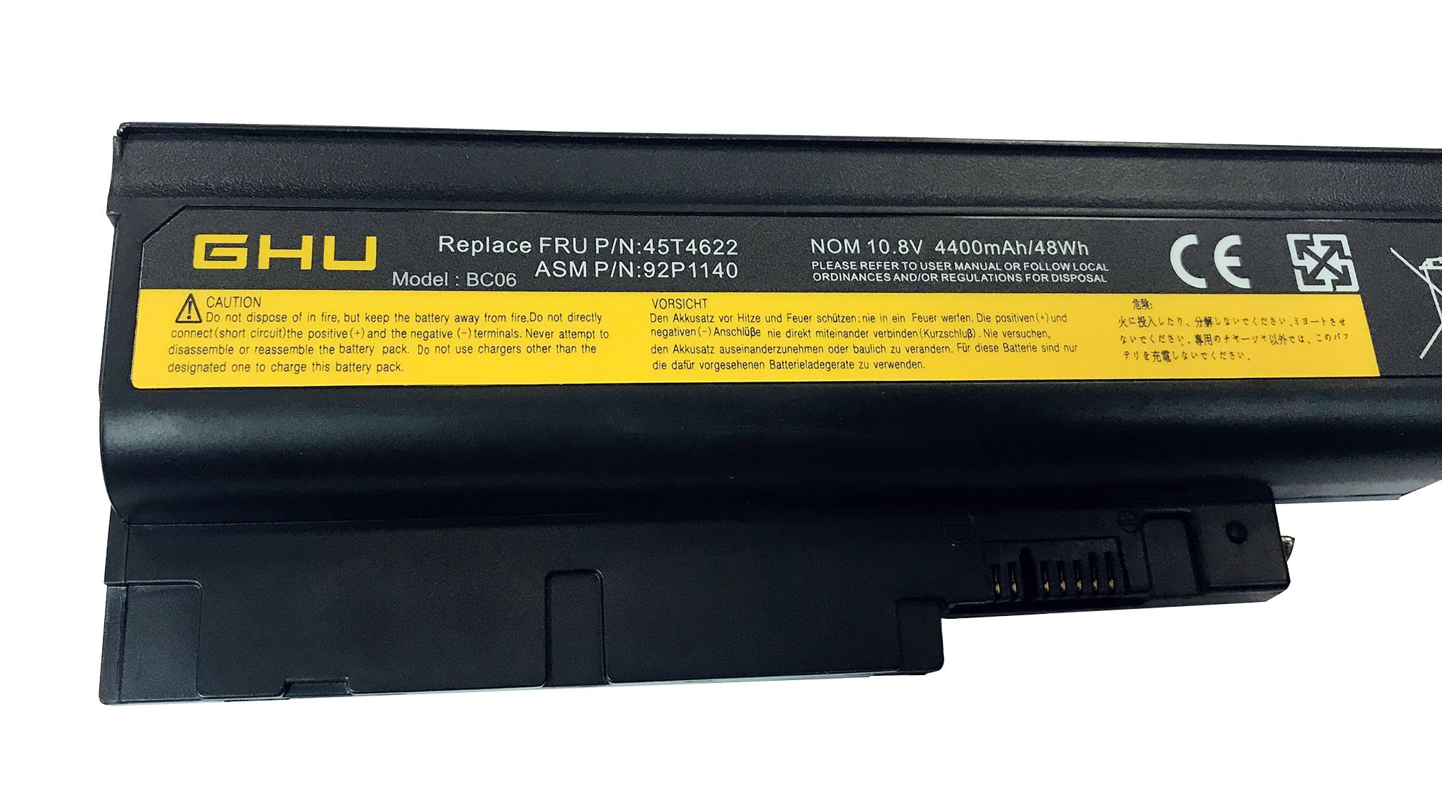 Green Cell Batteria 92P1138 92P1139 92P1140 92P1141 per Lenovo ThinkPad T60 T60p T61 R60 R60e R60i R61 R61i T61p R500 W500 - Green Cell