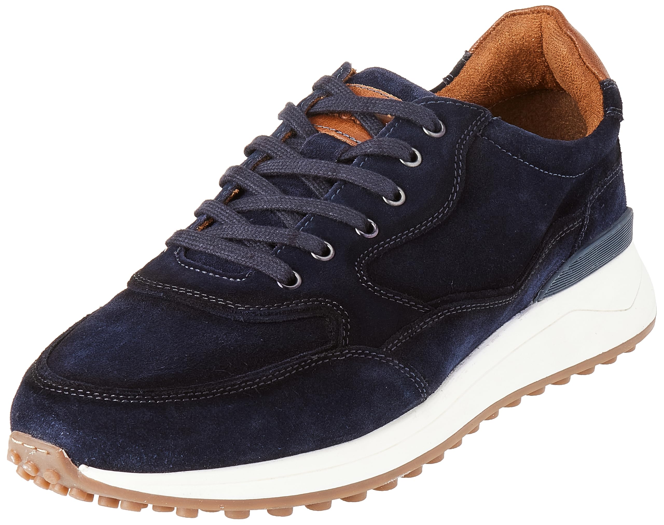 s.Oliver Men's Flat Leather Casual Trainers, Navy, 7 UK