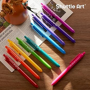 Amazon.com: Shuttle Art Colored Retractable Gel Pens, 24