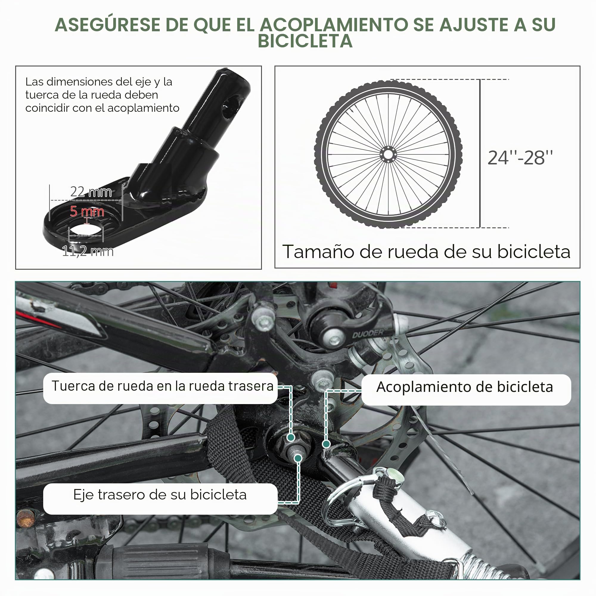 HOMCOM Remolque de bicicleta 2 en 1, remolque de carga, remolque para bicicletas con neumáticos de 20 pulgadas, capacidad de carga de 40 kg, acero, tela Oxford, negro+gris, 130 x 64 x 64/103 cm