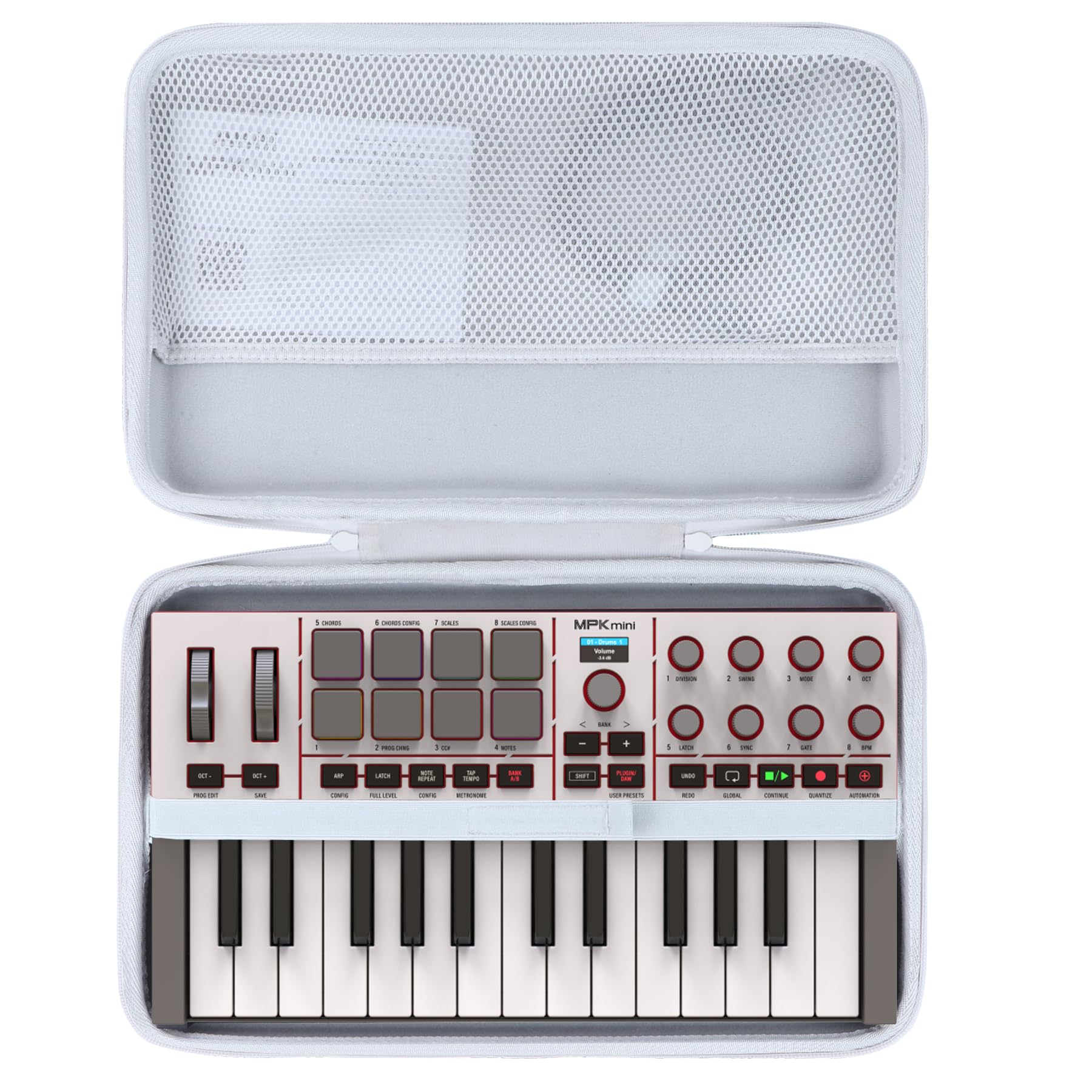 Lebakort Duro Caja Estuche Funda para Akai Professional MPK Mini IV Teclado Controlador MIDI USB-C (Grau)
