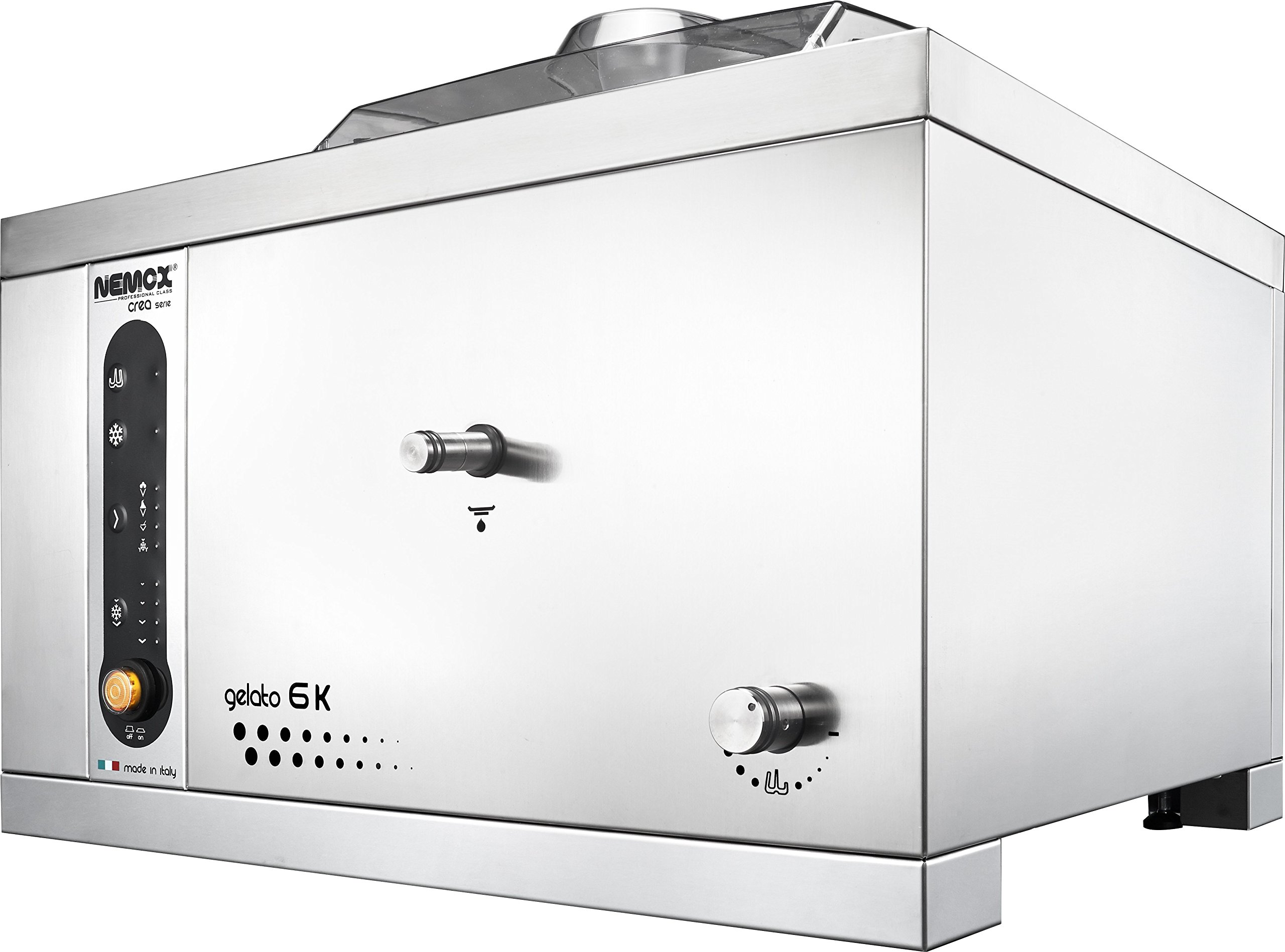 Nemox Pro 6K Crea Fully Automatic Commercial Tabletop Gelato Ice Cream Maker with Conservation 20 9 Length