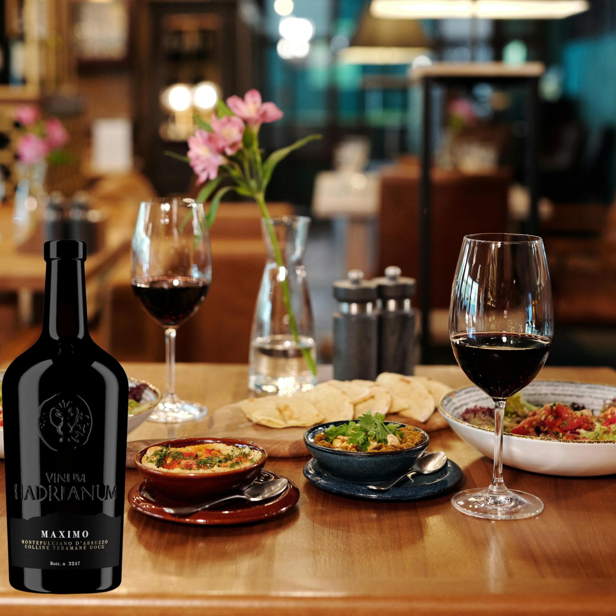 6 Bottles Italian MAXIMO 2021 Red Wine (Color Bright Ruby) Montepulciano D'Abruzzo by Vinum Hadrianum | Colline Teramane DOCG Embrace Wine | Excellence in Every Sip - (Each Bottle 750 ml)