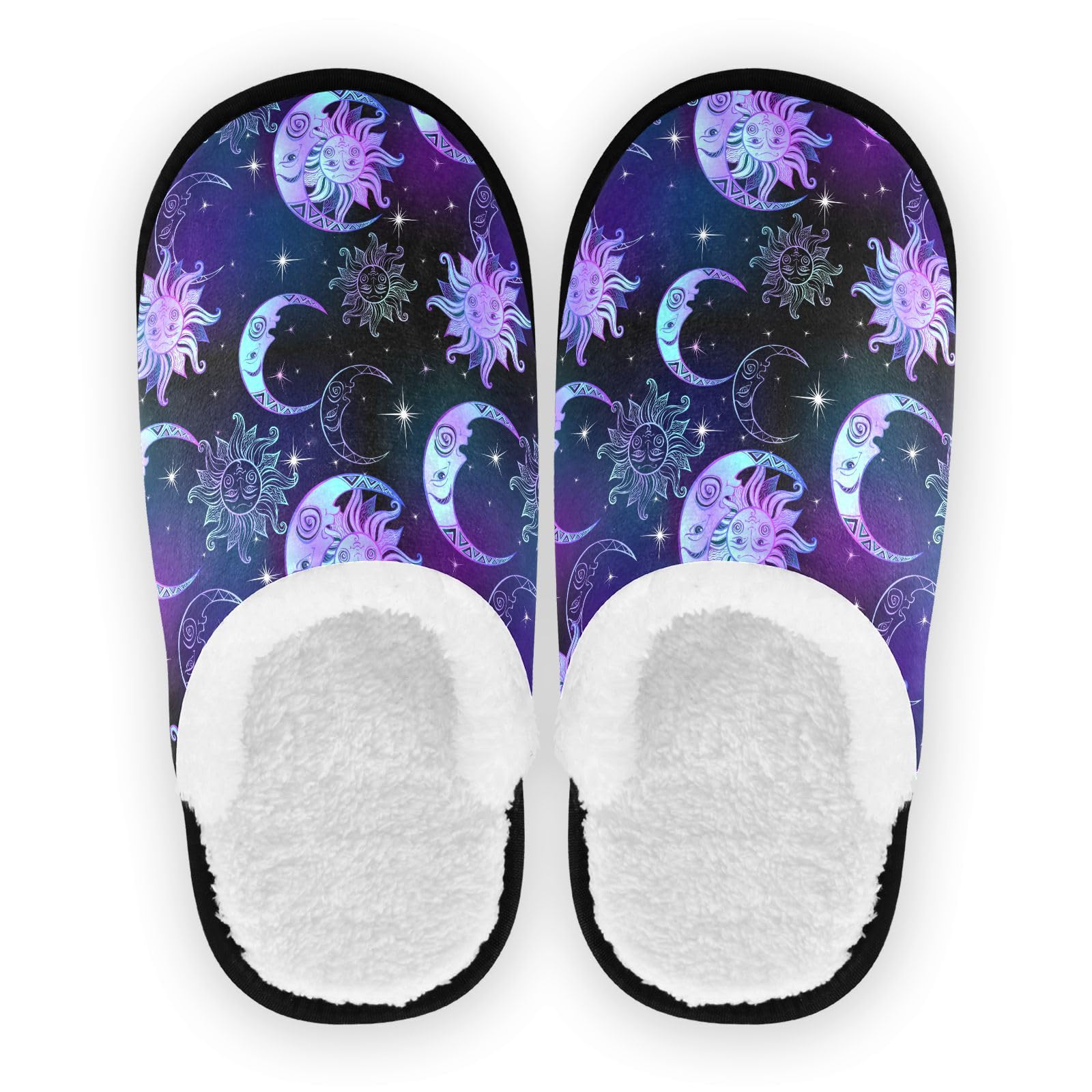 Slippers for Women's Men's Fuzzy House Shoes Warm Nonslip Cozy Indoor Travel Slippers