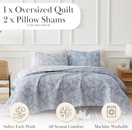 Vista 156 de Southshore Fine Living, Inc. - Juego de edredón de microfibra cepillada suave, cubrecama resistente a manchas y pelo de mascotas, con funda de 02