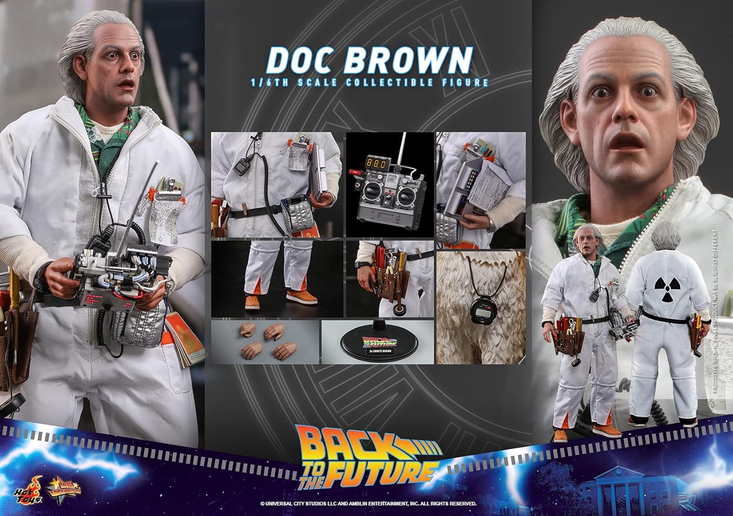 Hot Toys 1:6 Dr. Brown - Back to The Future, White