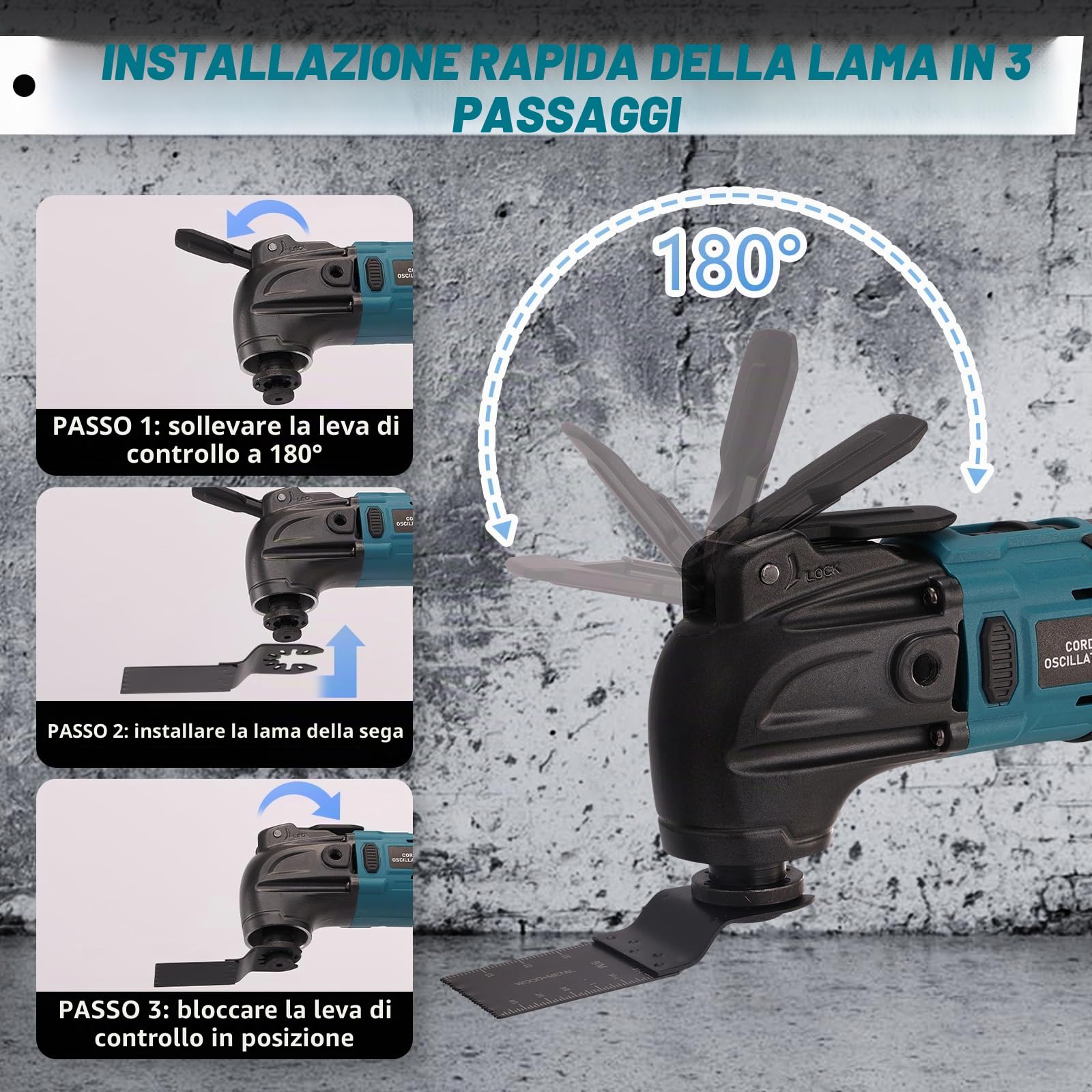 YEARTOP Strumento Multifunzione a Batteria con 2 Batterie da 4000 mAh