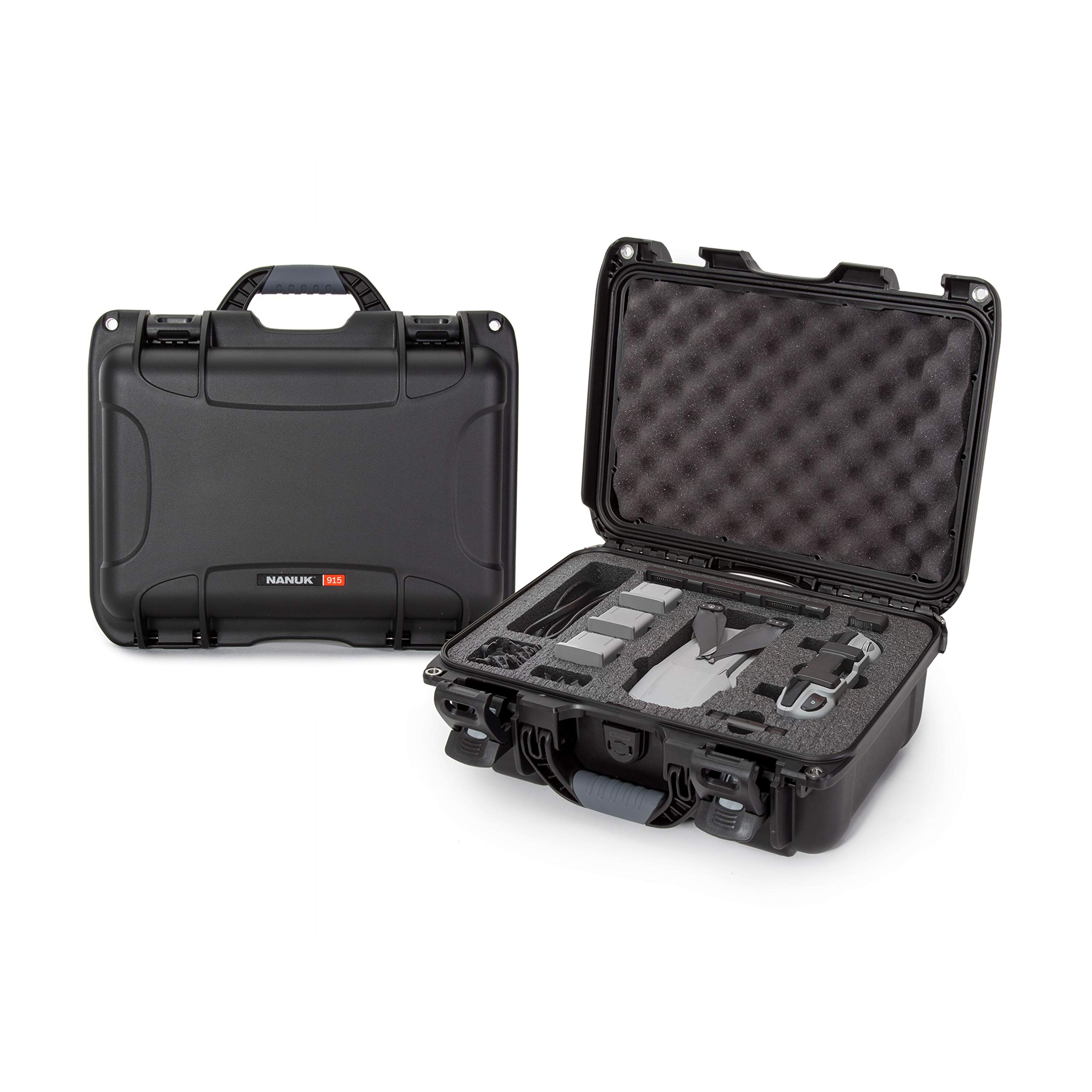 Nanuk 915 - Carcasa rígida Impermeable con Inserto de Espuma para dji Mavic Air 2, Color Negro