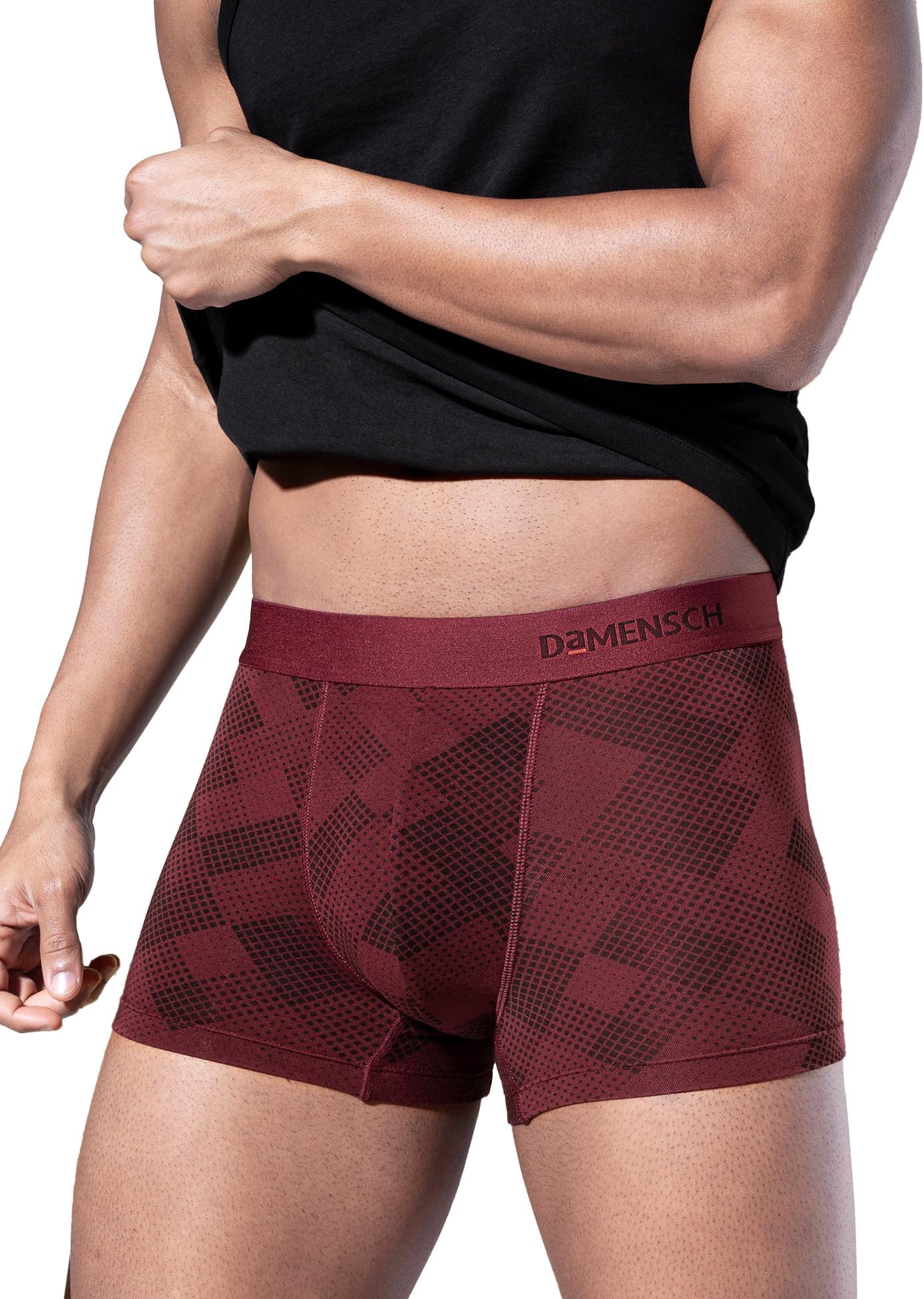 Men's Regular Fit Supima Modal Solid Trunks | Men's Underwear, Trunks for Men, Underwear for Men, Boxer Underwear for Men, Stretchy Fabric, Anti-bacterial and Microfibre Waistband