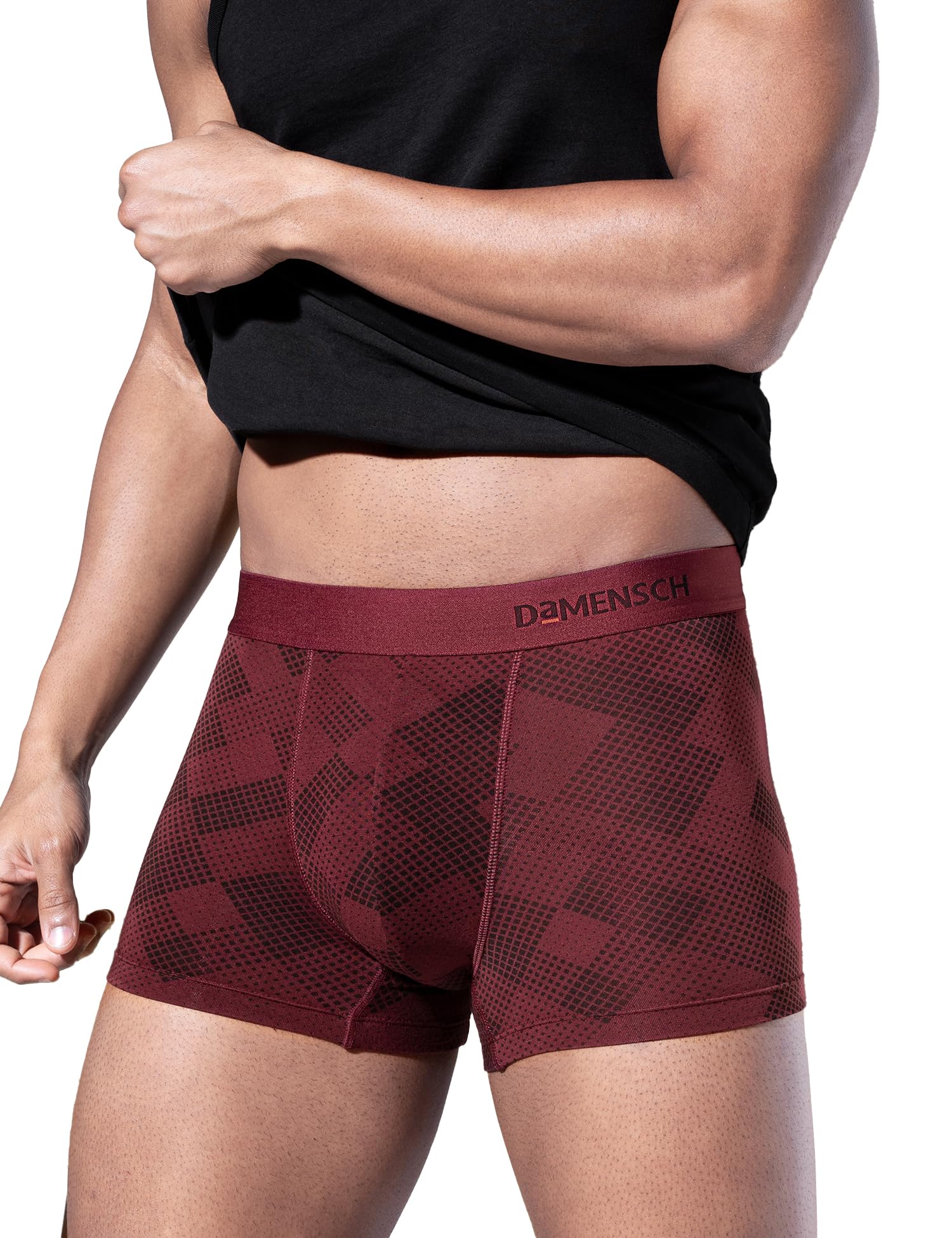 Men's Regular Fit Supima Modal Solid Trunks | Men's Underwear, Trunks for Men, Underwear for Men, Boxer Underwear for Men, Stretchy Fabric, Anti-bacterial and Microfibre Waistband