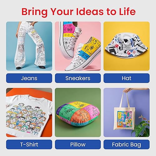 Miniatura 5 de edding Marcador textil 4500 - negro, 3x azul, verde - 5 bolígrafos - punta redonda de 0.079-0.118 in - marcadores permanentes de tela para dibujar