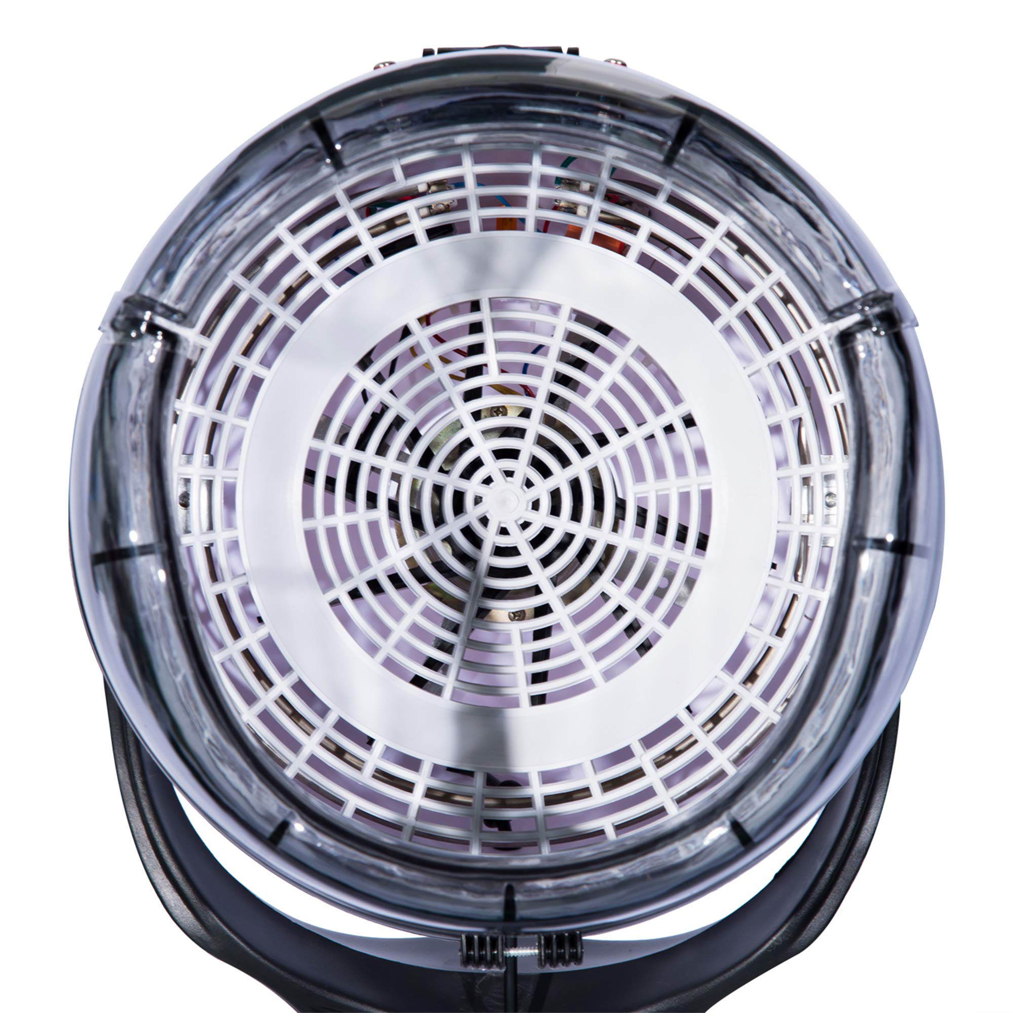 HOMCOM Casco Asciugacapelli 1180W ad Altezza Regolabile, Casco per Capelli con Timer 60 Minuti e Ruote Girevoli, in PP, PC e Acciaio, 65x65x115-165 cm, Bianco