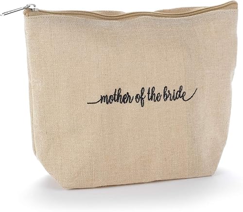 Miniatura 9 de Hortense B. Hewitt Accesorios de boda forrado yute natural bolsa de cosméticos, 10 x 7 pulgadas, suya